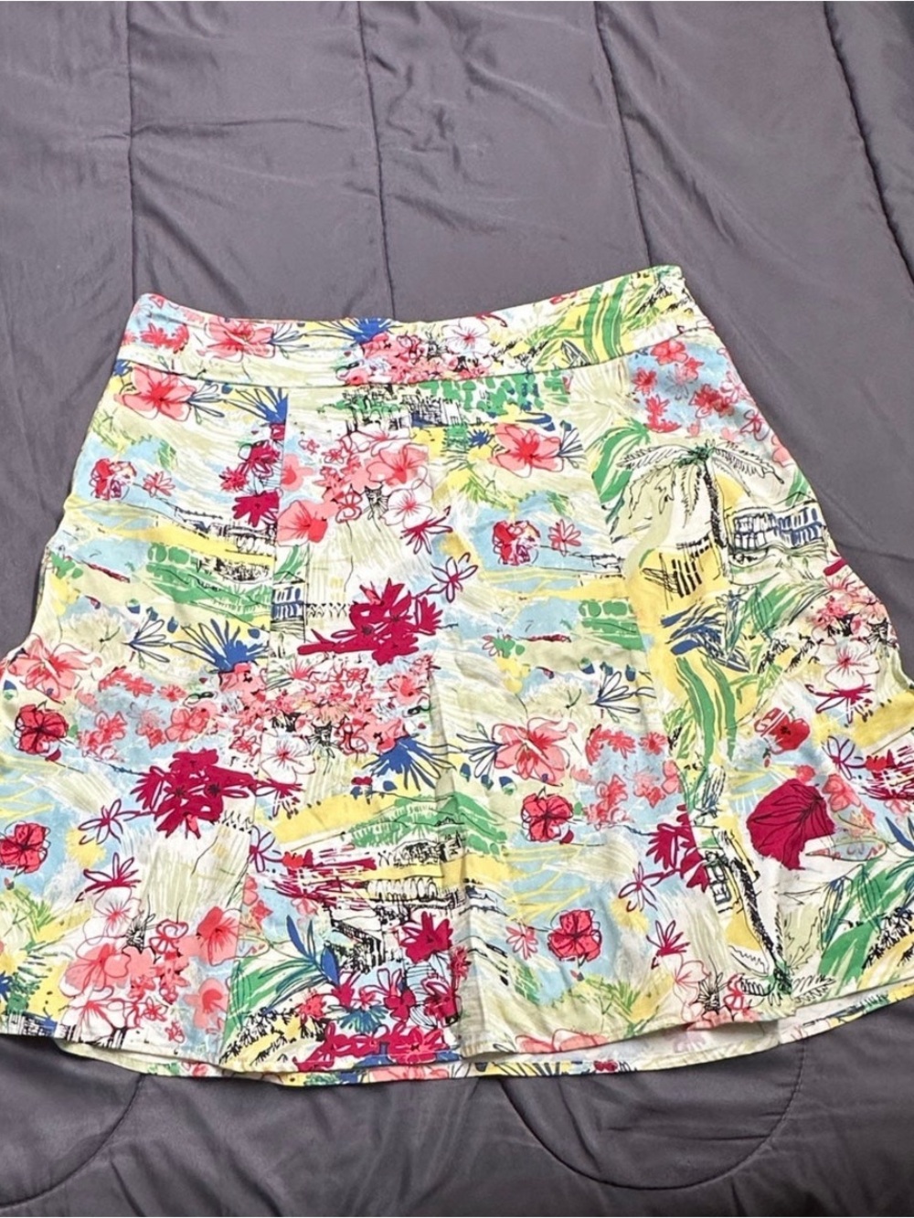 Floral Tropical A-line Skirt